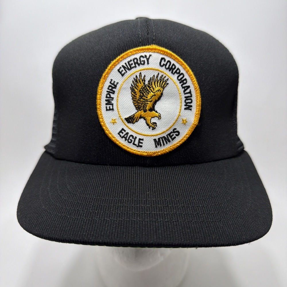Vintage Eagle Mines Empire Energy Trucker Hat Patch Mesh Snapback USA Made NEW